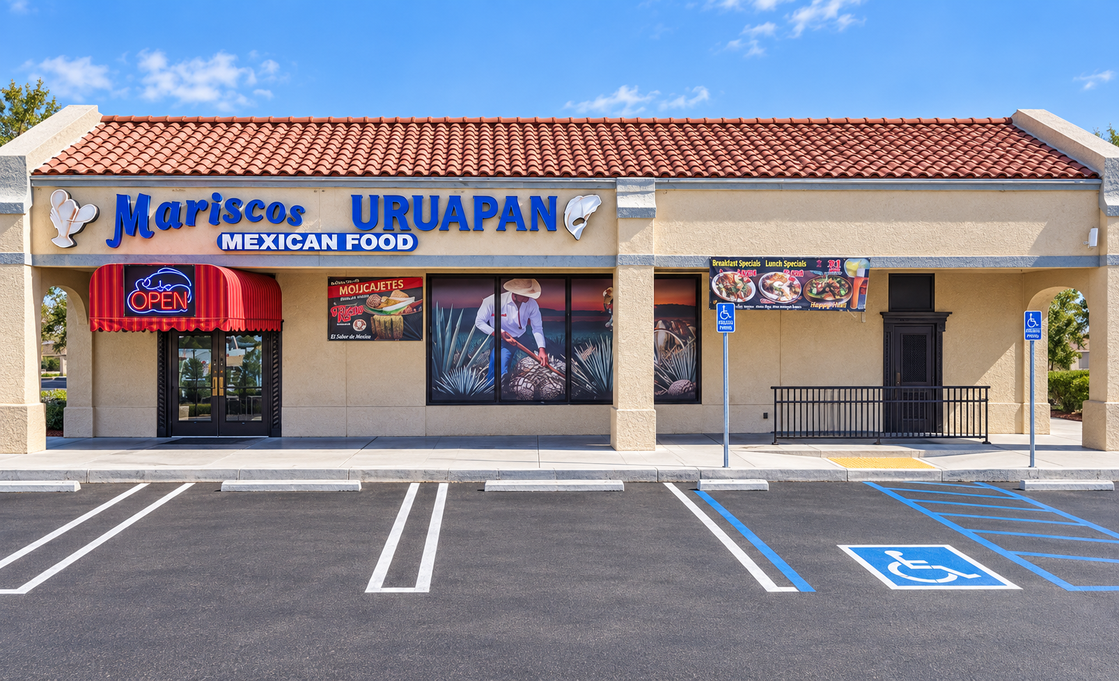 Inside Mariscos Uruapan restaurant in Irwindale